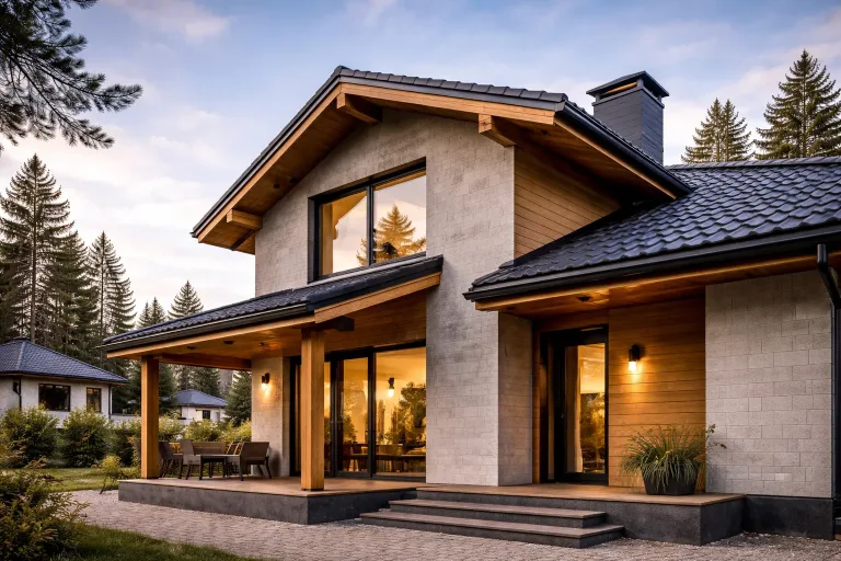 Узел фундамента и стен из газобетона и арболита